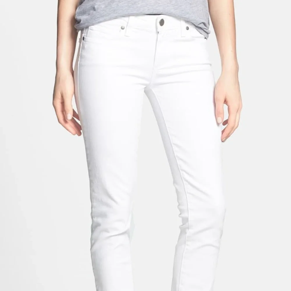 Paige Skyline White Jeans Skinny Ankle Jeans Optic White 27 - Picture 3 of 7